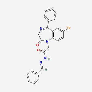 2-(7-bromo-2-oxo-5-phenyl-2,3-dihydro-1H-1,4-benzodiazepin-1-yl)-N'-[(E)-phenylmethylidene]acetohydrazide