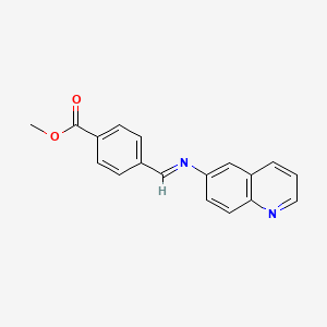 methyl 4-[(E)-(quinolin-6-ylimino)methyl]benzoate