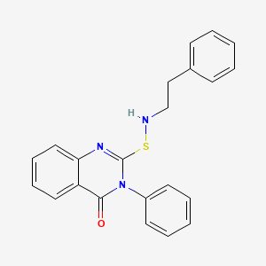 2-(N-Phenethylaminosulfanyl)-3-phenyl-3H-quinazolin-4-one