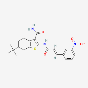 6-tert-butyl-2-{[(2E)-3-(3-nitrophenyl)prop-2-enoyl]amino}-4,5,6,7-tetrahydro-1-benzothiophene-3-carboxamide