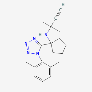 1-[1-(2,6-dimethylphenyl)-1H-tetrazol-5-yl]-N-(2-methylbut-3-yn-2-yl)cyclopentanamine