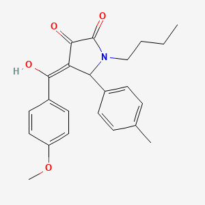 1-butyl-3-hydroxy-4-[(4-methoxyphenyl)carbonyl]-5-(4-methylphenyl)-1,5-dihydro-2H-pyrrol-2-one