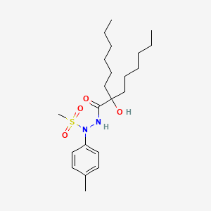 2-hexyl-2-hydroxy-N'-(4-methylphenyl)-N'-(methylsulfonyl)octanehydrazide