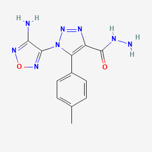 1-(4-amino-1,2,5-oxadiazol-3-yl)-5-(4-methylphenyl)-1H-1,2,3-triazole-4-carbohydrazide