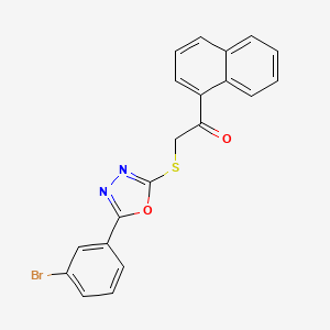 2-{[5-(3-Bromophenyl)-1,3,4-oxadiazol-2-yl]sulfanyl}-1-(naphthalen-1-yl)ethanone