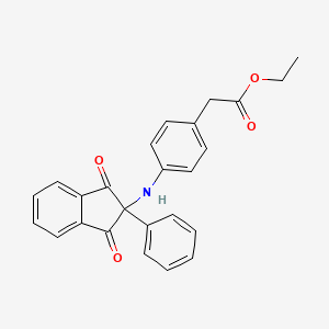 ethyl {4-[(1,3-dioxo-2-phenyl-2,3-dihydro-1H-inden-2-yl)amino]phenyl}acetate