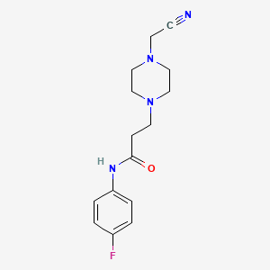 3-[4-(cyanomethyl)piperazin-1-yl]-N-(4-fluorophenyl)propanamide