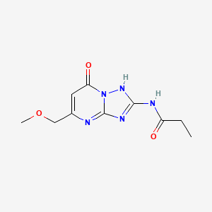 N-[7-Hydroxy-5-(methoxymethyl)[1,2,4]triazolo[1,5-a]pyrimidin-2-yl]propanamide