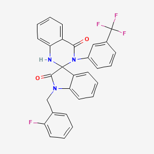 molecular formula C29H19F4N3O2 B11514480 1-(2-fluorobenzyl)-3'-[3-(trifluoromethyl)phenyl]-1'H-spiro[indole-3,2'-quinazoline]-2,4'(1H,3'H)-dione 