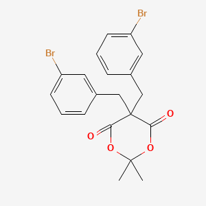 molecular formula C20H18Br2O4 B11514483 5,5-Bis[(3-bromophenyl)methyl]-2,2-dimethyl-1,3-dioxane-4,6-dione 