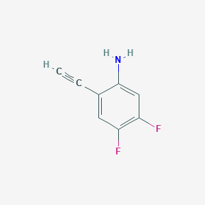 molecular formula C8H5F2N B115145 2-乙炔基-4,5-二氟苯胺 CAS No. 143101-25-1