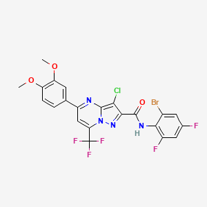 N-(2-bromo-4,6-difluorophenyl)-3-chloro-5-(3,4-dimethoxyphenyl)-7-(trifluoromethyl)pyrazolo[1,5-a]pyrimidine-2-carboxamide