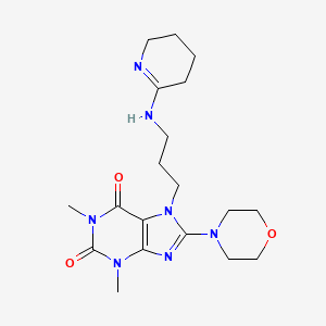 1,3-dimethyl-8-(morpholin-4-yl)-7-{3-[(2E)-piperidin-2-ylideneamino]propyl}-3,7-dihydro-1H-purine-2,6-dione