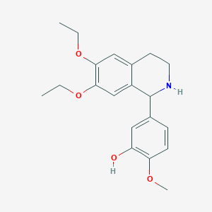 5-(6,7-Diethoxy-1,2,3,4-tetrahydroisoquinolin-1-yl)-2-methoxyphenol