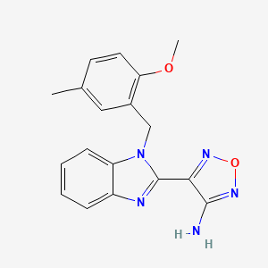 4-[1-(2-Methoxy-5-methyl-benzyl)-1H-benzoimidazol-2-yl]-furazan-3-ylamine