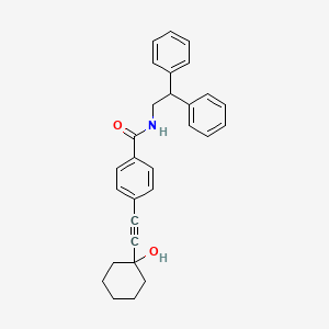 N-(2,2-diphenylethyl)-4-[2-(1-hydroxycyclohexyl)ethynyl]benzamide