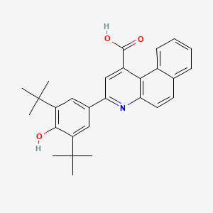 3-(3,5-Di-tert-butyl-4-hydroxyphenyl)benzo[f]quinoline-1-carboxylic acid