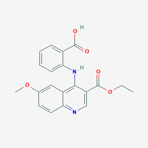 2-{[3-(Ethoxycarbonyl)-6-methoxyquinolin-4-yl]amino}benzoic acid