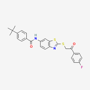 4-tert-butyl-N-(2-{[2-(4-fluorophenyl)-2-oxoethyl]sulfanyl}-1,3-benzothiazol-6-yl)benzamide