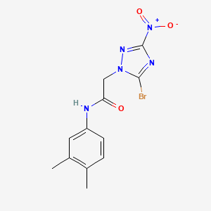 2-(5-Bromo-3-nitro-1H-1,2,4-triazol-1-yl)-N-(3,4-dimethylphenyl)acetamide