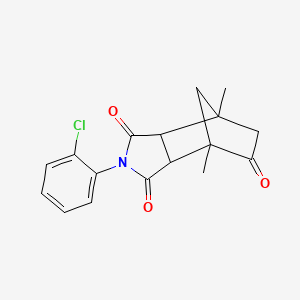 molecular formula C17H16ClNO3 B11514630 2-(2-chlorophenyl)-4,7-dimethyltetrahydro-1H-4,7-methanoisoindole-1,3,5(2H,4H)-trione 