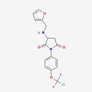 1-[4-(Chloro-difluoro-methoxy)-phenyl]-3-[(furan-2-ylmethyl)-amino]-pyrrolidine-2,5-dione