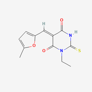 (5Z)-1-ethyl-5-[(5-methylfuran-2-yl)methylidene]-2-sulfanylidene-1,3-diazinane-4,6-dione