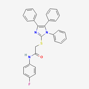 N-(4-fluorophenyl)-2-[(1,4,5-triphenyl-1H-imidazol-2-yl)sulfanyl]acetamide