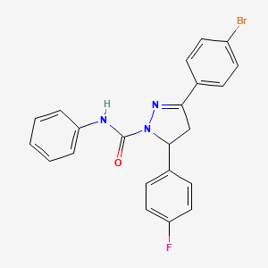 3-(4-bromophenyl)-5-(4-fluorophenyl)-N-phenyl-4,5-dihydro-1H-pyrazole-1-carboxamide