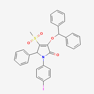 3-(diphenylmethoxy)-1-(4-iodophenyl)-4-(methylsulfonyl)-5-phenyl-1,5-dihydro-2H-pyrrol-2-one