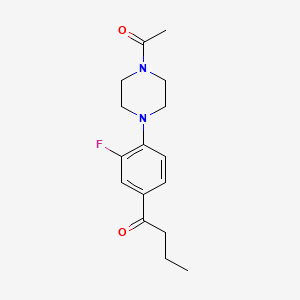 1-[4-(4-Acetylpiperazin-1-yl)-3-fluorophenyl]butan-1-one