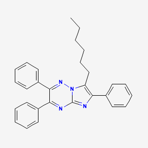 7-Hexyl-2,3,6-triphenylimidazo[1,2-b][1,2,4]triazine