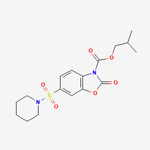 2-Oxo-6-(piperidine-1-sulfonyl)-benzooxazole-3-carboxylic acid isobutyl ester