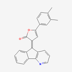 (3E)-5-(3,4-dimethylphenyl)-3-(5H-indeno[1,2-b]pyridin-5-ylidene)furan-2(3H)-one