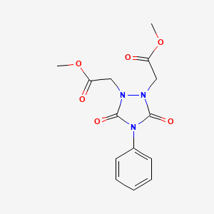 Methyl 2-[2-(2-methoxy-2-oxoethyl)-3,5-dioxo-4-phenyl-1,2,4-triazolidin-1-yl]acetate