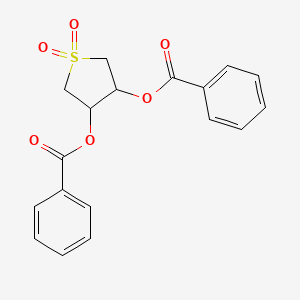 molecular formula C18H16O6S B11514834 1,1-Dioxidotetrahydrothiene-3,4-diyl dibenzoate 