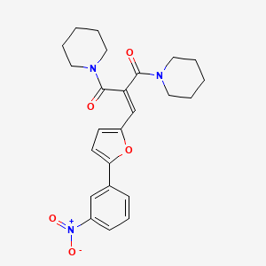 2-{[5-(3-Nitrophenyl)furan-2-yl]methylidene}-1,3-di(piperidin-1-yl)propane-1,3-dione