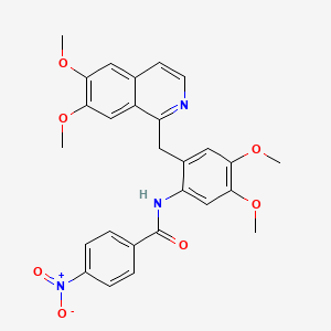 N-{2-[(6,7-dimethoxyisoquinolin-1-yl)methyl]-4,5-dimethoxyphenyl}-4-nitrobenzamide