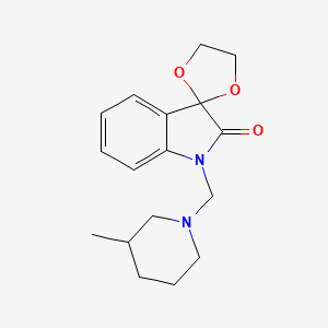 1'-[(3-methylpiperidin-1-yl)methyl]spiro[1,3-dioxolane-2,3'-indol]-2'(1'H)-one