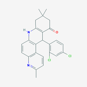 12-(2,4-dichlorophenyl)-3,9,9-trimethyl-8,9,10,12-tetrahydrobenzo[b][4,7]phenanthrolin-11(7H)-one