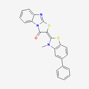 2-[3-methyl-5-phenyl-1,3-benzothiazol-2(3H)-yliden][1,3]thiazolo[3,2-a][1,3]benzimidazol-3-one