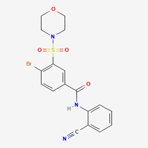 4-bromo-N-(2-cyanophenyl)-3-(morpholin-4-ylsulfonyl)benzamide