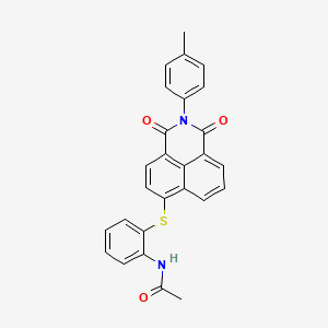 N-[2-[2-(4-methylphenyl)-1,3-dioxobenzo[de]isoquinolin-6-yl]sulfanylphenyl]acetamide