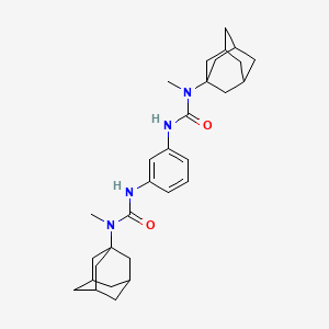 molecular formula C30H42N4O2 B11514927 3-(Adamantan-1-YL)-1-(3-{[(adamantan-1-YL)(methyl)carbamoyl]amino}phenyl)-3-methylurea 