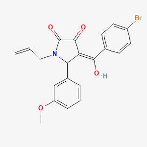 (4E)-4-[(4-bromophenyl)(hydroxy)methylidene]-5-(3-methoxyphenyl)-1-(prop-2-en-1-yl)pyrrolidine-2,3-dione