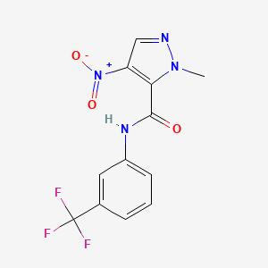 1-methyl-4-nitro-N-[3-(trifluoromethyl)phenyl]-1H-pyrazole-5-carboxamide