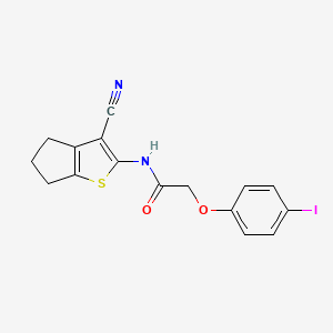 N-(3-cyano-5,6-dihydro-4H-cyclopenta[b]thiophen-2-yl)-2-(4-iodophenoxy)acetamide