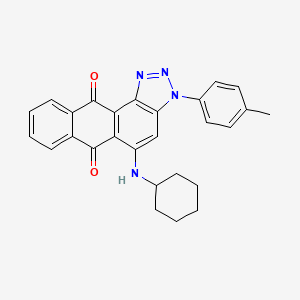 5-(cyclohexylamino)-3-(4-methylphenyl)-3H-anthra[1,2-d][1,2,3]triazole-6,11-dione