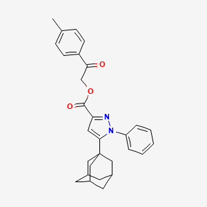 2-(4-Methylphenyl)-2-oxoethyl 5-(adamantan-1-YL)-1-phenyl-1H-pyrazole-3-carboxylate