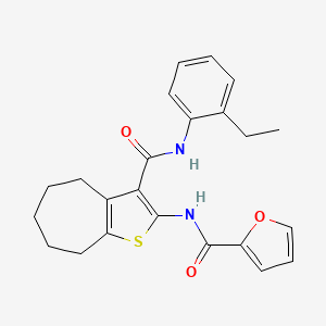 N-{3-[(2-ethylphenyl)carbamoyl]-5,6,7,8-tetrahydro-4H-cyclohepta[b]thiophen-2-yl}furan-2-carboxamide